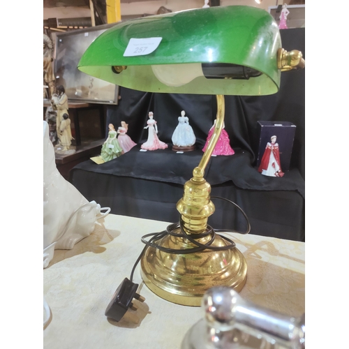 257 - Very smart desk lamp with positionable glass shade