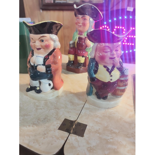 275 - Trio of wonderful Toby Jugs, 2 from Burlington Ware and the other from Kelsboro Ware