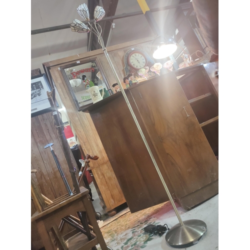 279 - To match 249 Stylish floor lamp with 3 Tiffany Style glass lightshades