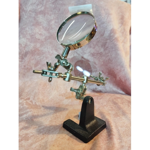 52 - Very useful positionable magnifying glass on stand. Perfect for close up model making or embroidery