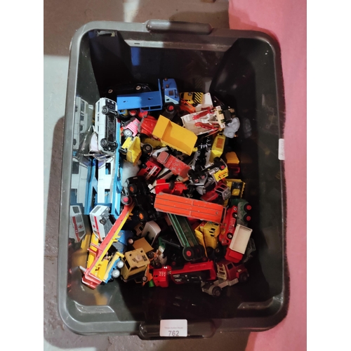 762 - Very large collection of play worn die cast cars