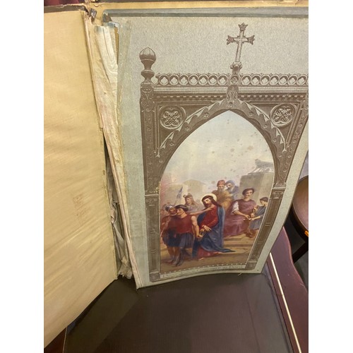 31 - Beautiful vintage book with full colour illustrations of The Way to the Cross showing images from th... 