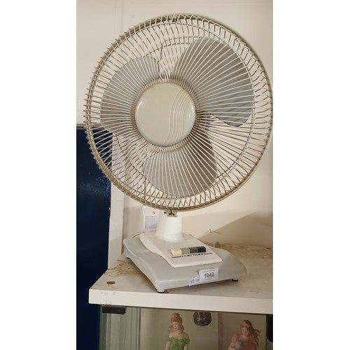 1042 - Lloytron desk fan with 4 speed controls