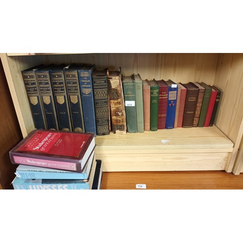 1079 - Large selection of vintage hardback books including 4 volumes of An Outline to Christianity and Harm... 