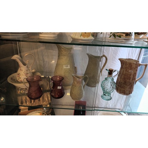 1123 - 3 Portmeirion Heritage collection jugs, one needing some repair, together with a lovely assortment o... 