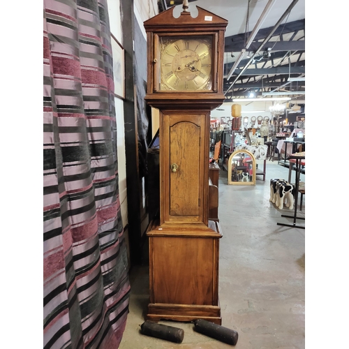 743 - Early 19th century long case clock brass dial complete 76'' tall marked Robert Golding