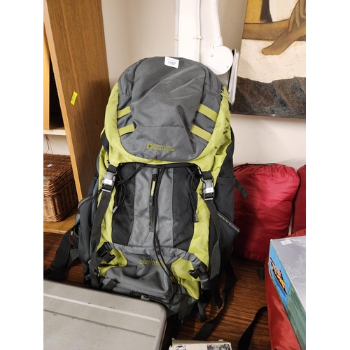 1167 - GREAT CONDITION Mountain Warehouse 65L carrion backpack with cushioned back support, waist and chest... 