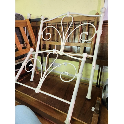 1185 - Large varied selection of single and double headboards in wood, metal and upholstered. One to suit e... 