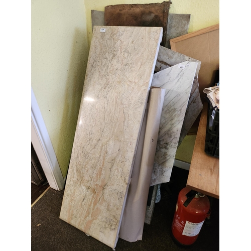 1194 - Large selection of marble and granite offcuts, most a really good size and perfect for small counter... 