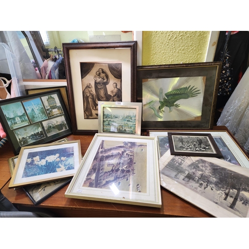 1230 - Very large and very varied collection of framed and unframed prints