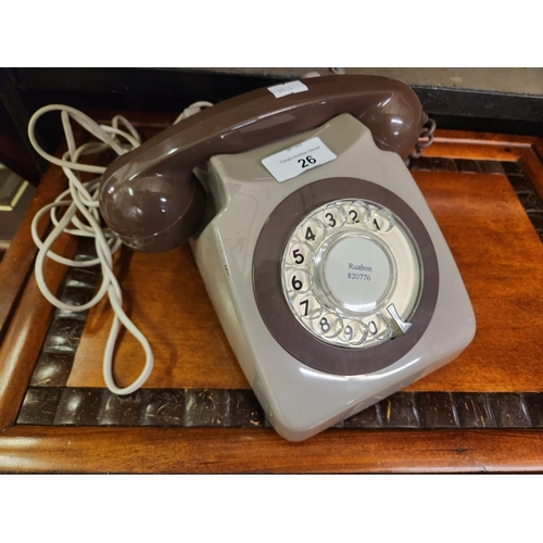 26 - Retro dial telephone complete with lead