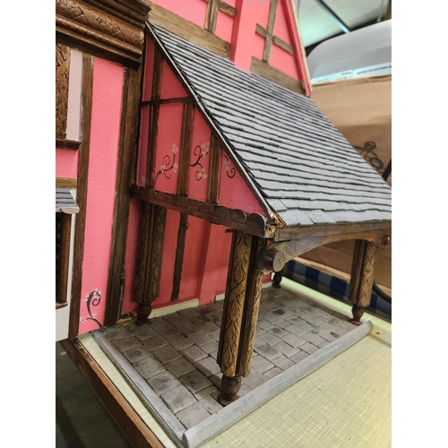 328J - Stunning scratch built dolls house 33'' long 25'' tall