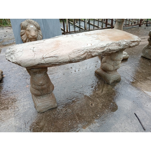 35 - SQUIRREL CONCRETE DETAILED BENCH.
APPROX 1 METRE LENGTH.