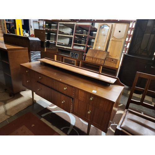 572 - RETRO LONG DRESSING TABLE WITH MIRROR