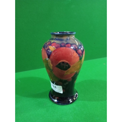 124 - Gorgeous Moorcroft Pomegranate design vase circa 1960