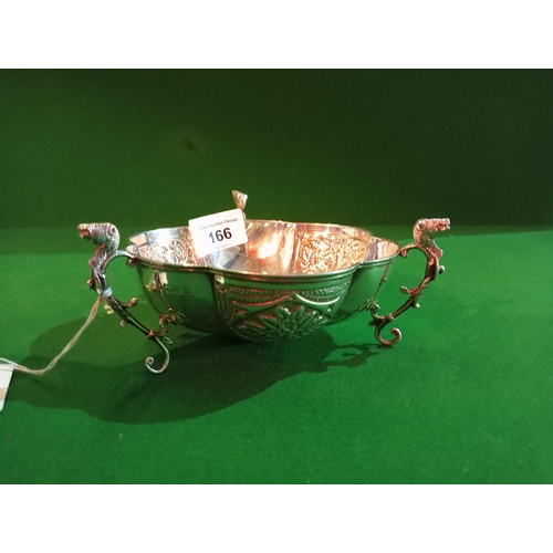 166 - Lovely silver 3 legged bonbon dish by Jay Richard Attenborough of Chester, 1903