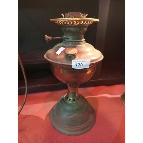 170 - Vintage oil filled Helios lamp without shade