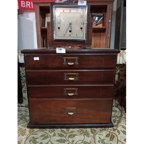 130 - Lovely vintage wooden canteen chest complete with bronze and rosewood cutlery, over 150 items includ... 