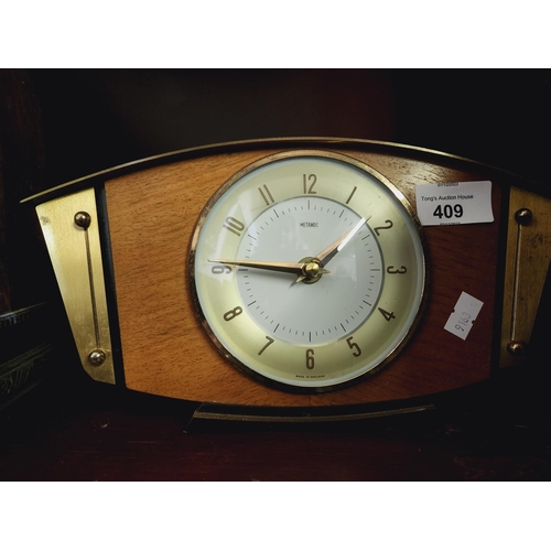 409 - Mid century Metamec mantle clock