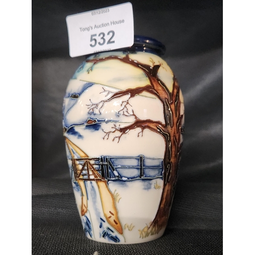 532 - Small modern woodside farm bluster vase