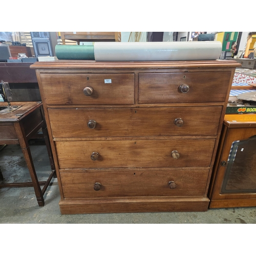 821 - Victorian 2 over 3 chest of drawers