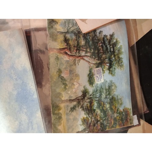 197B - Fantastic collection of Victorian watercolour original paintings.