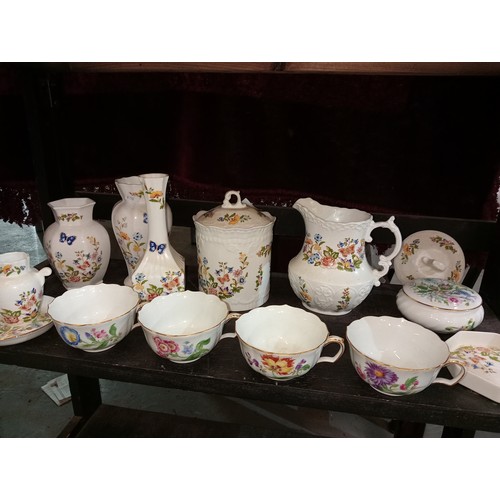 120 - Large collection of very pretty Aynsley And Meissen China including covered trinket dish, vases, jug... 