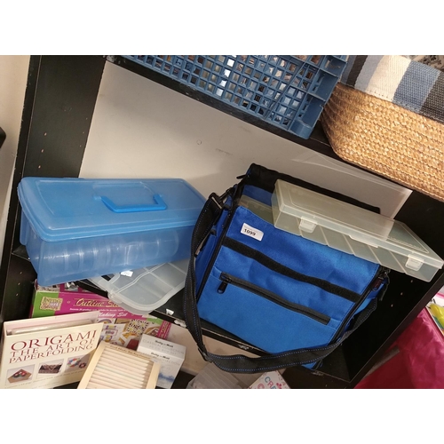 1099 - Craft storage bag including storage trays plus a craft tool box with extra containers