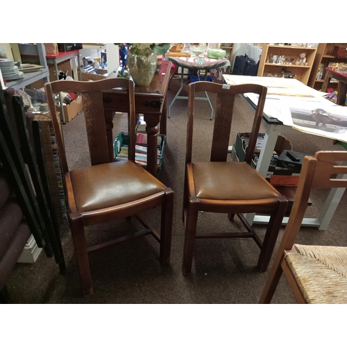 1326 - 2 vintage oak chairs.