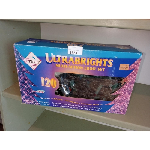 1331 - BRAND NEW Christmas multi action lights, 13.6 metres approx