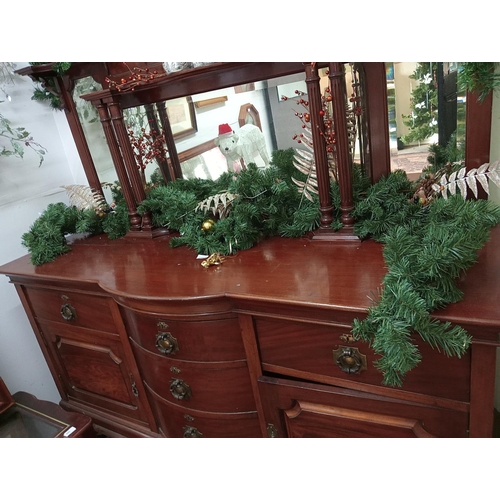 1340 - Approx 6ft Christmas garland with decorations.