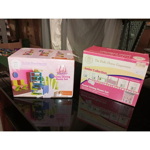 1378 - BRAND NEW THE DOLLS HOUSE EMPORIUM BOXED DINING ROOM SETS.