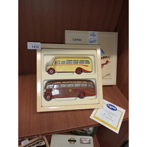 1412 - CORGI LIMITED EDITION THE SOUTH WALES BEDFORD OB COACH & AEC REGAL.