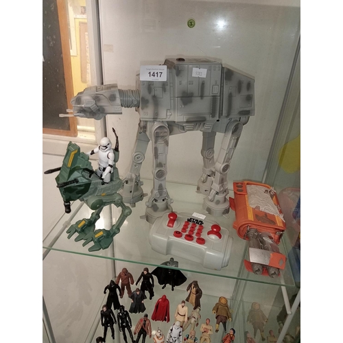 1417 - *
Collection of Star Wars characters including remote controlled AT-AT.