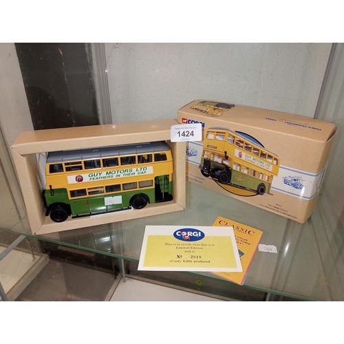 1424 - CORGI CLASSICS LIMITED EDITION GUY ARAB UTILITY WOLVERHAMPTON CORPORATION BUS.