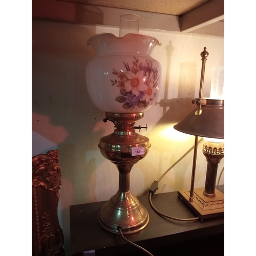 Antique glass deals lamps electric