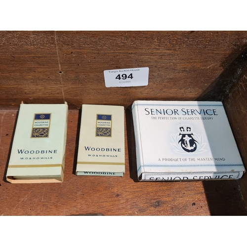 494 - 3 x vintage cigarette packets