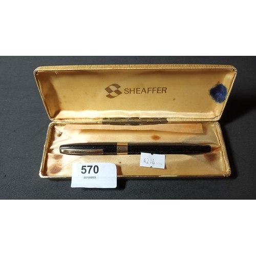 570 - 1960's Shaeffer PFM 1ii fountain pen with 14ct gold nib in original box