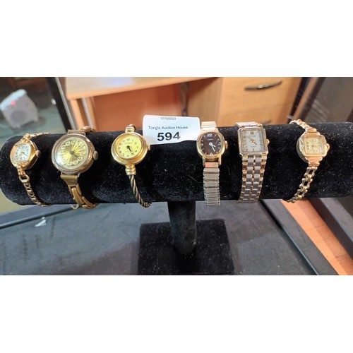 594 - A beautiful and quite charming selection of vintage ladies' watches