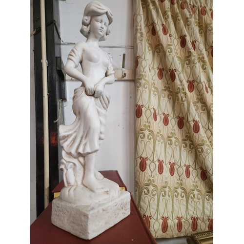 741 - Plaster hollow lady figurine 18'' tall