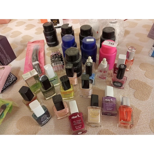 745 - BRAND NEW ITEMS INCLUDING NAILS INC AND LEIGHTON DENNY NAIL PRODUCTS