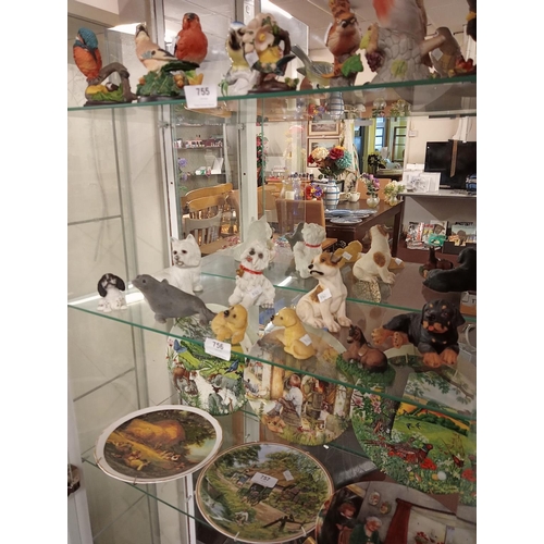 756 - LOVELY COLLECTION OF DOG AND ANIMAL ORNAMENTS