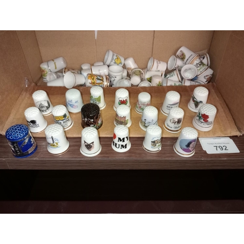 792 - LARGE COLLECTION OF PORCELAIN THIMBLES