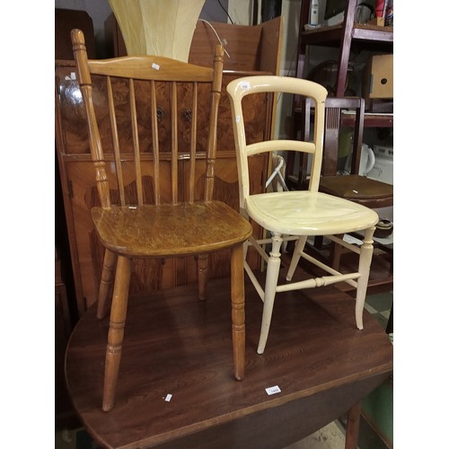 1448 - 2 VINTAGE WOODEN CHAIRS