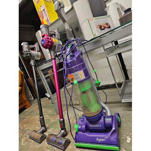 1487 - DYSON DC04 GREEN AND PURPLE VACUUM CLEANER