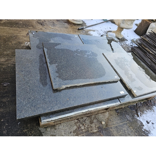 10 - *JOB LOT* Large granite marble pieces. Various sizes largest 105 x 60 x 3cm, CABLE TRUNKING