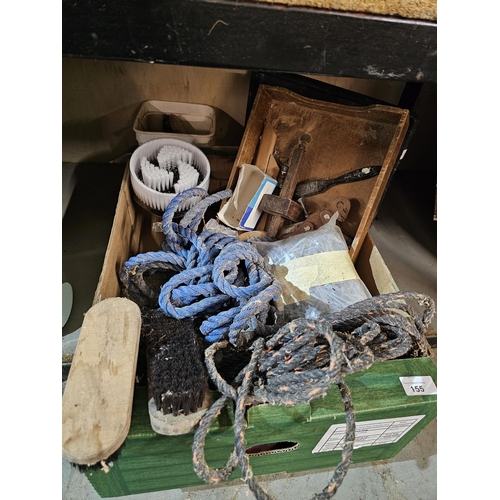 155 - *JOB LOT* 155,161,  269, BAG OF NAILS SOME ROPE PATIO CLEANING BRUSH, QUANTITY OF HORSE ITEMS, FIAMM... 