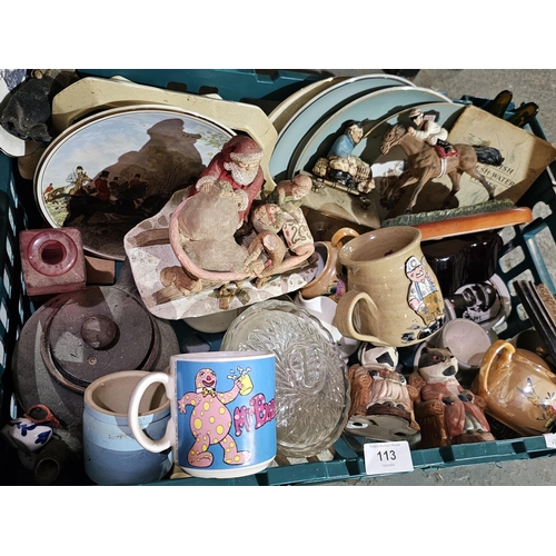 113 - Huge joblot of decorative ceramics including mugs, figurines, decorative plates and so much more