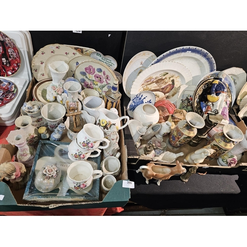 386 - Fabulous and large joblot of ceramics including decorative platters, pretty vases, handpainted Chine... 