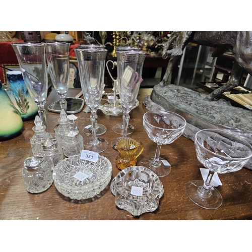 358 - Very large collection of mixed glasses and glassware.